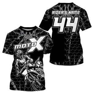 Custom name&number dirt bike jersey men women kids black Motocross off-road UPF30+ racing motorcycle PDT153