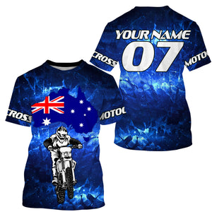 Australia Motocross Jersey Custom Youth Mens Womens AU Flag Dirt Bike Racing Off Road Motorcycle Shirt| NMS830