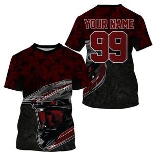 Red MX jersey youth&adult UPF30+ custom Motocross racing offroad xtreme shirt dirt bike motorcycle PDT140