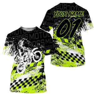 Personalized Motocross Jersey Custom Number Tire Track Motorcycle Shirt Off-Road Dirt Bike Racing| NMS550