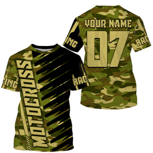 Personalized dirt bike jersey camo youth men women Motocross racing MX off-road shirt UV motorcycle PDT135