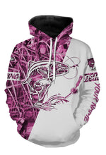 Load image into Gallery viewer, Trout Personalized fishing tattoo pink camo full printing Long sleeve, Hoodie, Zip up hoodie, T-shirt - FSA20