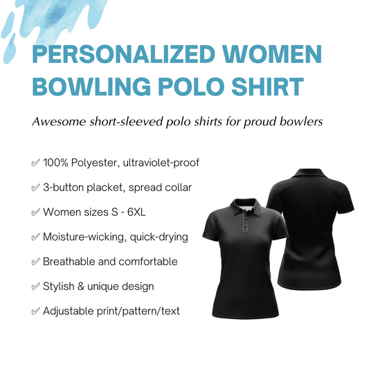 Red Bowling Polo Shirt for Women Custom Bowling Jersey With Name Ladies Bowling Team Shirt BDT71
