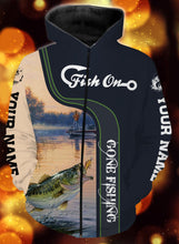 Load image into Gallery viewer, Personalized fish on gone fishing full printing shirt and hoodie - TATS8