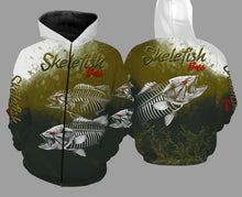 Load image into Gallery viewer, Bass skeleton fishing full printing