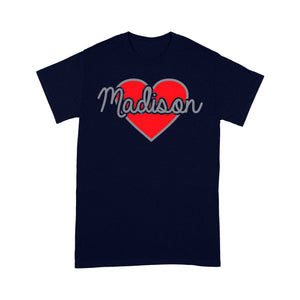 Heart Personalized Valentine T-shirt - Gift for Boyfriend, Girlfriend on Valentine day - FSD1007