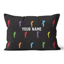 Load image into Gallery viewer, Colorful Golf Swing Custom Throw Pillow Personalized Best Golf Gifts LDT1147