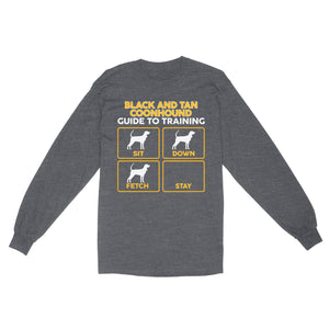 Black and Tan Coonhound Standard Long Sleeve | Funny Guide to Training dog - FSD1090D08