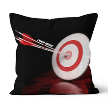 Load image into Gallery viewer, Custom Black Red Archery 3d Target Decorative Pillows, Archery Pillows TDM0798
