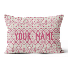 Load image into Gallery viewer, Geometric Pink Paisley Custom Throw Pillow Personalized Golfing Gifts LDT1130