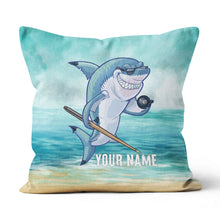 Load image into Gallery viewer, Personalized Funny Billiard Shark Pillow Best Custom Pool Throw Pillows TDM0803
