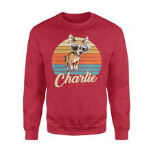 Load image into Gallery viewer, Custom name awesome Chihuahua 1970s vintage retro personalized gift - Standard Crew Neck Sweatshirt