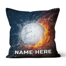 Load image into Gallery viewer, Fire And Water Golf Ball Custom Pillow Personalized Cool Golf Gifts LDT1202