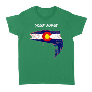 Colorado trout fishing custom name shirt, personalized fishing Women's T-shirt- NQS1205