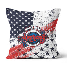 Load image into Gallery viewer, Personalized American Flag Target Archery Pillow Gift For Archery Lovers VHM0934