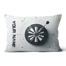 Load image into Gallery viewer, Black White Basic Darts Pillow Personalized Darts Gifts For Dart Player LDT1151