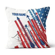 Load image into Gallery viewer, Personalized American Flag Arrow Archery Pillow Gifts For Archery Lovers VHM0847