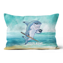 Load image into Gallery viewer, Personalized Funny Billiard Shark Pillow Best Custom Pool Throw Pillows TDM0803