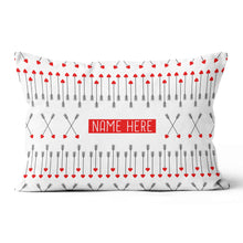 Load image into Gallery viewer, Cute Archery Arrow Custom Name White Pillows, Best Valentine Gifts Ideas TDM0914
