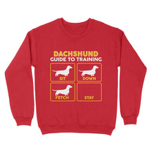 Load image into Gallery viewer, Dachshund Standard Sweatshirt | Funny Guide to Training dog - FSD2407D08