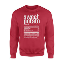 Load image into Gallery viewer, Sweet potato nutritional facts happy thanksgiving funny shirts - Standard Crew Neck Sweatshirt