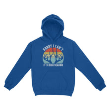 Load image into Gallery viewer, Sorry I can't It's deer season funny vintage hunting deer horn shirt D06 NQS2520 Standard Hoodie