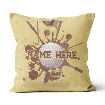 Vintage Golf Elements Custom Pillow Personalized Golf Gifts For Golfer LDT1204