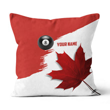 Load image into Gallery viewer, Personalized Canada Leaf Billiard Pillow, Billiard Canadian Flag Pillows TDM0853