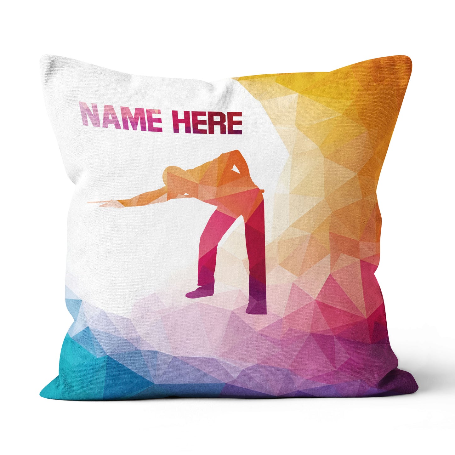 Funny Colorful Billiard Player Pillow, Personalized Billiard Pillow Gifts TDM0860