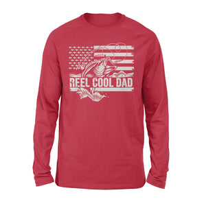 Reel Cool Dad American flag shirt, Perfect Father's Day Gifts for Fisherman D01 NQS1213  - Standard Long Sleeve