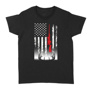 Deer hunting Women's T-shirt USA flag Shirts for Deer hunter - FSD869