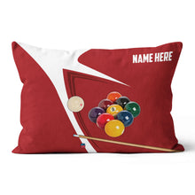 Load image into Gallery viewer, Customized Red Billiard Balls Pillows, Pillow Gifts For Billiard Lovers TDM0844