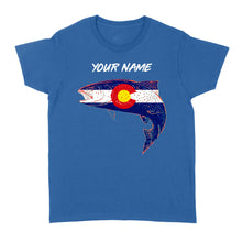 Load image into Gallery viewer, Colorado trout fishing custom name shirt, personalized fishing Women&#39;s T-shirt- NQS1205