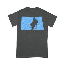 Load image into Gallery viewer, North Dakota Ice Fishing Shirts, Winter Fishing North Dakota State Love Fishing Standard T-shirt - FSD2926 D06