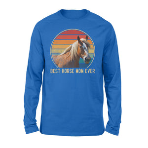 Custom photo best horse mom ever vintage personalized gift long sleeve