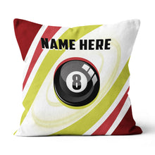 Load image into Gallery viewer, Personalized Red Green 8 Ball Billiard Pillow Custom Best Billiard Gifts VHM0928