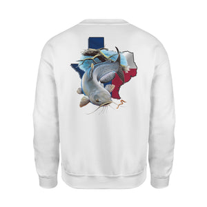 Catfish season Texas catfish fishing - Standard Fleece Sweatshirt