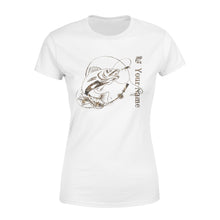 Load image into Gallery viewer, Walleye fishing camo personalized walleye fishing tattoo shirt perfect gift - Standard Women&#39;s T-shirt