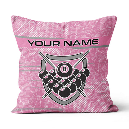 Personalized Pink Billiard 8 Ball Pillow Custom Pool Balls Pillow Gifts VHM0865