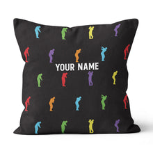 Load image into Gallery viewer, Colorful Golf Swing Custom Throw Pillow Personalized Best Golf Gifts LDT1147