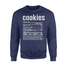 Load image into Gallery viewer, Cookies nutritional facts happy thanksgiving funny shirts - Standard Crew Neck Sweatshirt