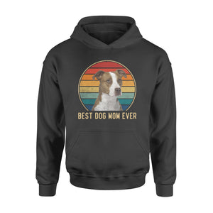 Custom photo best dog mom ever vintage personalized gift hoodie