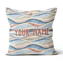 Load image into Gallery viewer, Rainbow Wavy Pattern Vintage Custom Pillow Personalized Pillow Gifts LDT1134