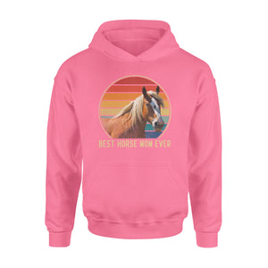 Custom photo best horse mom ever vintage personalized gift hoodie