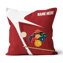 Load image into Gallery viewer, Customized Red Billiard Balls Pillows, Pillow Gifts For Billiard Lovers TDM0844