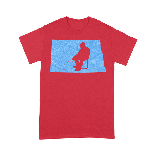 North Dakota Ice Fishing Shirts, Winter Fishing North Dakota State Love Fishing Standard T-shirt - FSD2926 D06