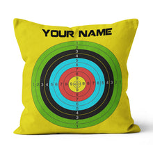 Load image into Gallery viewer, Archery 3d Target Custom Lime Green Archery, Best Archery Throw Pillows TDM0762