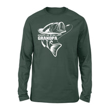 Load image into Gallery viewer, Grandpa Fishing Shirt, Hooked on being a Grandpa,  Funny Fishing Gift for Grandpa D02 NQS1335 Long Sleeve