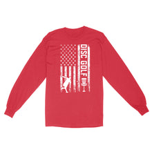 Load image into Gallery viewer, American flag Disc golf shirt, gift for disc golf lovers D01 NQS4614 long sleeve