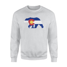 Load image into Gallery viewer, Colorado bear hunting Sweatshirt, CO State Flag Bear Hunter - NQSD233